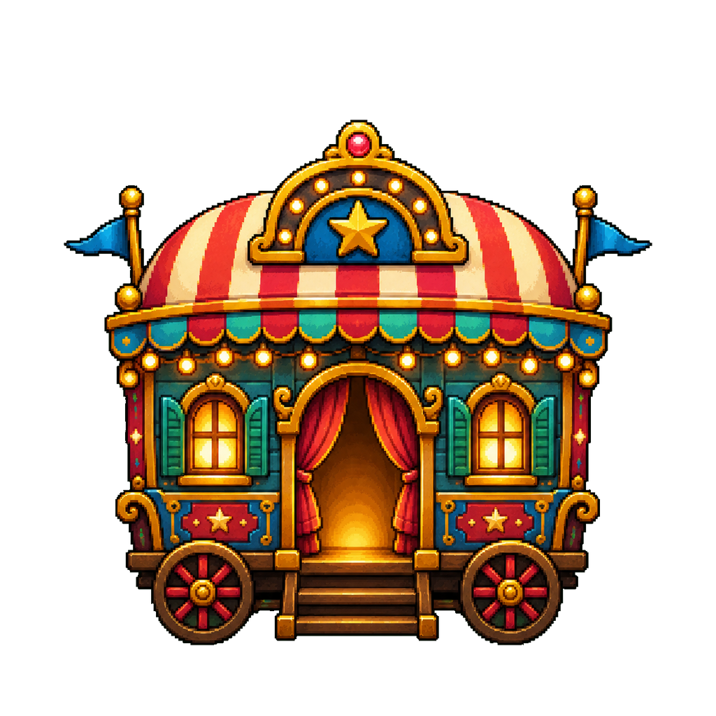 The Backlot Caravan, a warm mobile shop.